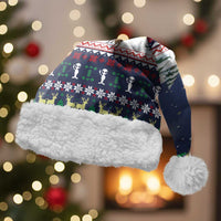 Christmas Alien Pattern with UFO Abduction of Santa Reindeer Snowy Forest Christmas Santa Hat Xmas Holiday Patterns - Wonder Print Shop