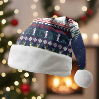 Christmas Alien Pattern with UFO Abduction of Santa Reindeer Snowy Forest Christmas Santa Hat Xmas Holiday Patterns - Wonder Print Shop
