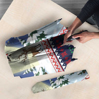 Christmas Alien Pattern with UFO Abduction of Santa Reindeer Snowy Forest Umbrella Xmas Holiday Patterns - Wonder Print Shop