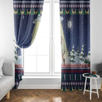 Christmas Alien Pattern with UFO Abduction of Santa Reindeer Snowy Forest Window Curtain Xmas Holiday Patterns - Wonder Print Shop