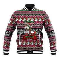 Unicorn Believe In The Magic Christmas Baseball Jacket Xmas Holiday Patterns - Wonder Print Shop