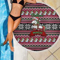 Unicorn Believe In The Magic Christmas Beach Blanket Xmas Holiday Patterns - Wonder Print Shop