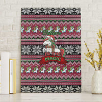 Unicorn Believe In The Magic Christmas Canvas Wall Art Xmas Holiday Patterns - Wonder Print Shop