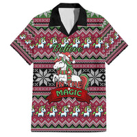 Unicorn Believe In The Magic Christmas Family Matching Off Shoulder Short Dress and Hawaiian Shirt Xmas Holiday Patterns - Wonder Print Shop