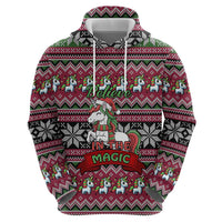 Unicorn Believe In The Magic Christmas Hoodie Xmas Holiday Patterns - Wonder Print Shop