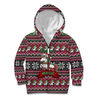 Unicorn Believe In The Magic Christmas Kid Hoodie Xmas Holiday Patterns - Wonder Print Shop