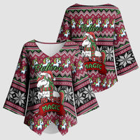 Unicorn Believe In The Magic Christmas Kimono Sleeve Blouse Xmas Holiday Patterns - Wonder Print Shop