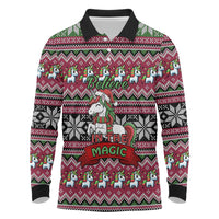 Unicorn Believe In The Magic Christmas Long Sleeve Polo Shirt Xmas Holiday Patterns - Wonder Print Shop