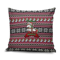 Unicorn Believe In The Magic Christmas Pillow Cover Xmas Holiday Patterns - Wonder Print Shop