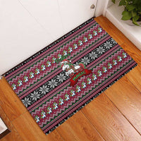 Unicorn Believe In The Magic Christmas Rubber Doormat Xmas Holiday Patterns - Wonder Print Shop