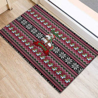 Unicorn Believe In The Magic Christmas Rubber Doormat Xmas Holiday Patterns - Wonder Print Shop