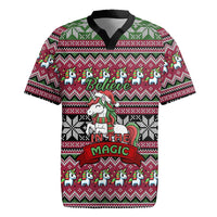 Unicorn Believe In The Magic Christmas Rugby Jersey Xmas Holiday Patterns - Wonder Print Shop