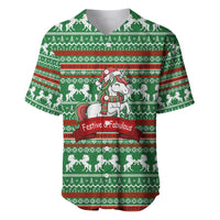 Unicorn Festive Fabulous Christmas Baseball Jersey Xmas Holiday Patterns - Wonder Print Shop