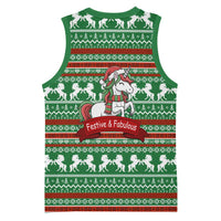Unicorn Festive Fabulous Christmas Basketball Jersey Xmas Holiday Patterns - Wonder Print Shop