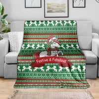 Unicorn Festive Fabulous Christmas Blanket Xmas Holiday Patterns - Wonder Print Shop