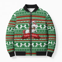 Unicorn Festive Fabulous Christmas Bomber Puffer Jacket Xmas Holiday Patterns - Wonder Print Shop