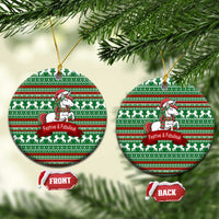 Unicorn Festive Fabulous Christmas Ceramic Ornament Xmas Holiday Patterns - Wonder Print Shop