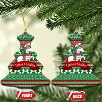 Unicorn Festive Fabulous Christmas Ceramic Ornament Xmas Holiday Patterns - Wonder Print Shop