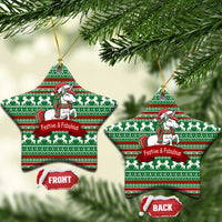 Unicorn Festive Fabulous Christmas Ceramic Ornament Xmas Holiday Patterns - Wonder Print Shop