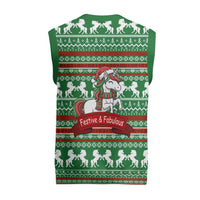 Unicorn Festive Fabulous Christmas Knitted V-Neck Vest Xmas Holiday Patterns - Wonder Print Shop