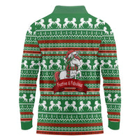Unicorn Festive Fabulous Christmas Long Sleeve Polo Shirt Xmas Holiday Patterns - Wonder Print Shop