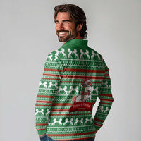 Unicorn Festive Fabulous Christmas Long Sleeve Polo Shirt Xmas Holiday Patterns - Wonder Print Shop