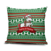 Unicorn Festive Fabulous Christmas Pillow Cover Xmas Holiday Patterns - Wonder Print Shop