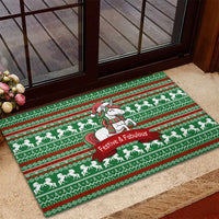 Unicorn Festive Fabulous Christmas Rubber Doormat Xmas Holiday Patterns - Wonder Print Shop