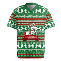 Unicorn Festive Fabulous Christmas Rugby Jersey Xmas Holiday Patterns - Wonder Print Shop