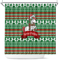 Unicorn Festive Fabulous Christmas Shower Curtain Xmas Holiday Patterns - Wonder Print Shop