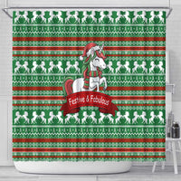 Unicorn Festive Fabulous Christmas Shower Curtain Xmas Holiday Patterns - Wonder Print Shop
