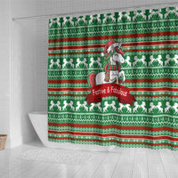 Unicorn Festive Fabulous Christmas Shower Curtain Xmas Holiday Patterns - Wonder Print Shop