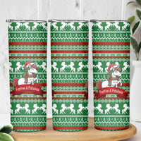 Unicorn Festive Fabulous Christmas Skinny Tumbler Xmas Holiday Patterns - Wonder Print Shop