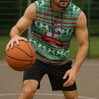 Unicorn Festive Fabulous Christmas Sleeveless Hoodie Xmas Holiday Patterns - Wonder Print Shop
