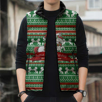 Unicorn Festive Fabulous Christmas Sleeveless Puffer Jacket Xmas Holiday Patterns - Wonder Print Shop