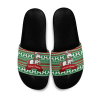 Unicorn Festive Fabulous Christmas Slide Sandals Xmas Holiday Patterns - Wonder Print Shop