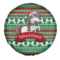 Unicorn Festive Fabulous Christmas Spare Tire Cover Xmas Holiday Patterns - Wonder Print Shop
