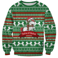 Unicorn Festive Fabulous Christmas Sweatshirt Xmas Holiday Patterns - Wonder Print Shop