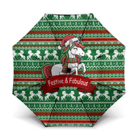 Unicorn Festive Fabulous Christmas Umbrella Xmas Holiday Patterns - Wonder Print Shop