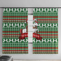 Unicorn Festive Fabulous Christmas Window Curtain Xmas Holiday Patterns - Wonder Print Shop