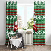 Unicorn Festive Fabulous Christmas Window Curtain Xmas Holiday Patterns - Wonder Print Shop