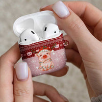 Lovely Pig Merry Christmas AirPods Case Xmas Holiday Patterns - Wonder Print Shop