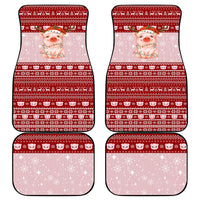 Lovely Pig Merry Christmas Car Mats Xmas Holiday Patterns - Wonder Print Shop