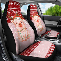 Lovely Pig Merry Christmas Car Seat Cover Xmas Holiday Patterns - Wonder Print Shop