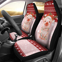 Lovely Pig Merry Christmas Car Seat Cover Xmas Holiday Patterns - Wonder Print Shop