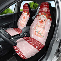 Lovely Pig Merry Christmas Car Seat Cover Xmas Holiday Patterns - Wonder Print Shop