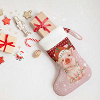 Lovely Pig Merry Christmas Stocking Xmas Holiday Patterns - Wonder Print Shop