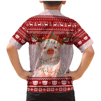 Lovely Pig Merry Christmas Family Matching Mermaid Dress and Hawaiian Shirt Xmas Holiday Patterns - Wonder Print Shop