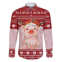 Lovely Pig Merry Christmas Family Matching Mermaid Dress and Hawaiian Shirt Xmas Holiday Patterns - Wonder Print Shop