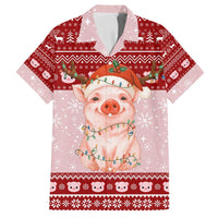 Lovely Pig Merry Christmas Family Matching Off Shoulder Maxi Dress and Hawaiian Shirt Xmas Holiday Patterns - Wonder Print Shop